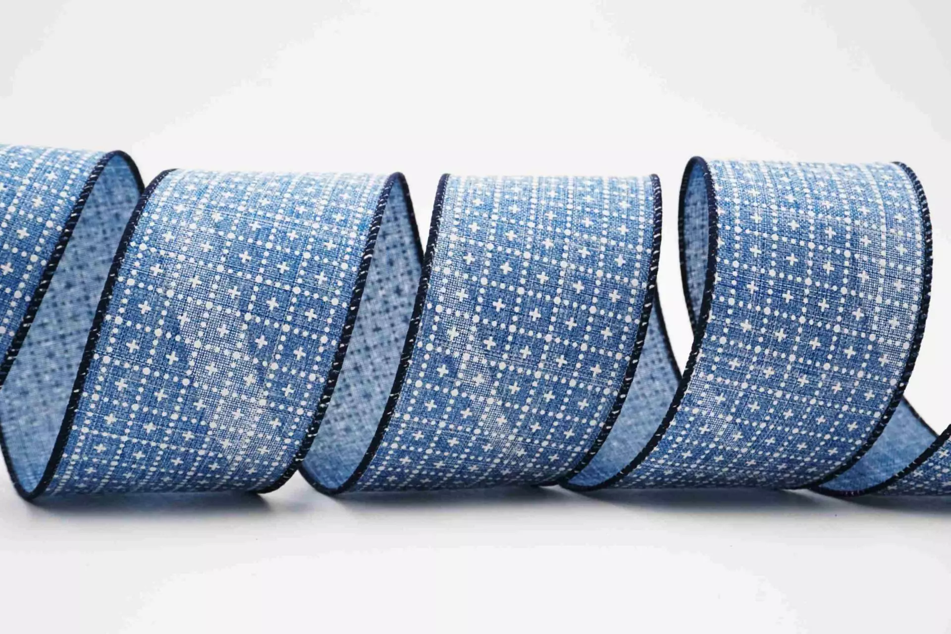 十字&点点图案缎带